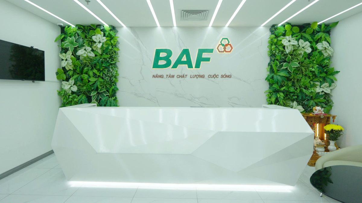 Quầy lễ tân văn phòng Công ty Cổ phần Nông nghiệp BAF Việt Nam